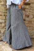 Arbi Gingham Palazzo Pant Black